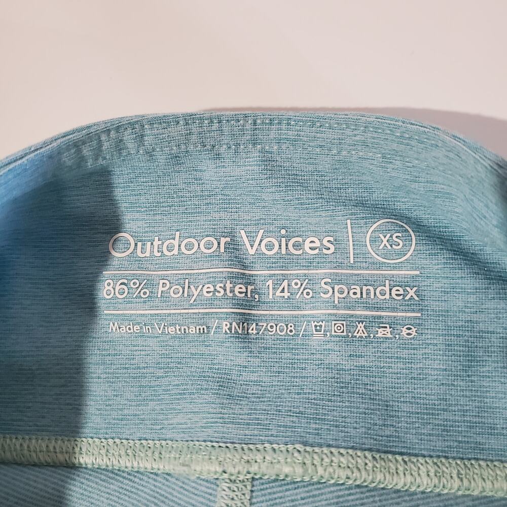 Outdoor Voices 3/4 Warm Up Activewear Crop Leggings Pool Blue Womens Size XS - Picture 7 of 8